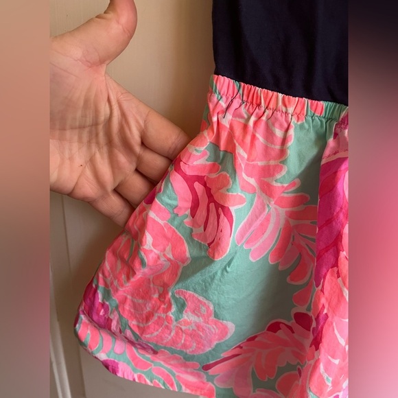 Lilly Pulitzer Girls Lacey Dress in Poolside Blue Love Birds Pattern Size XS‎ - Picture 4 of 7